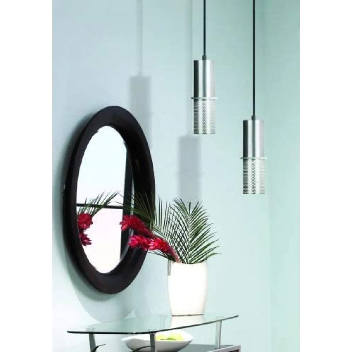 Larry 4 in. Pendant Light Satin Aluminum finish