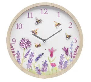 LAVENDER & BEES CLOCK