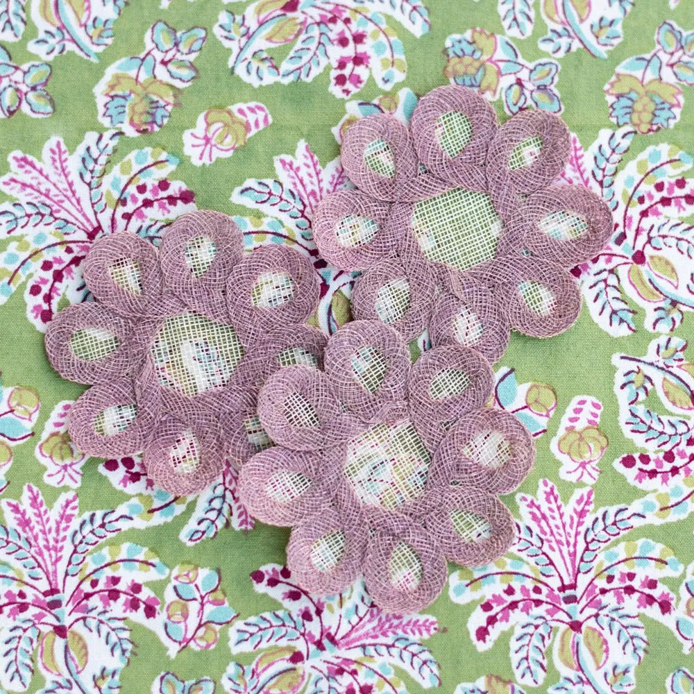 Lavender Woven Doodles Coaster | Set of 4