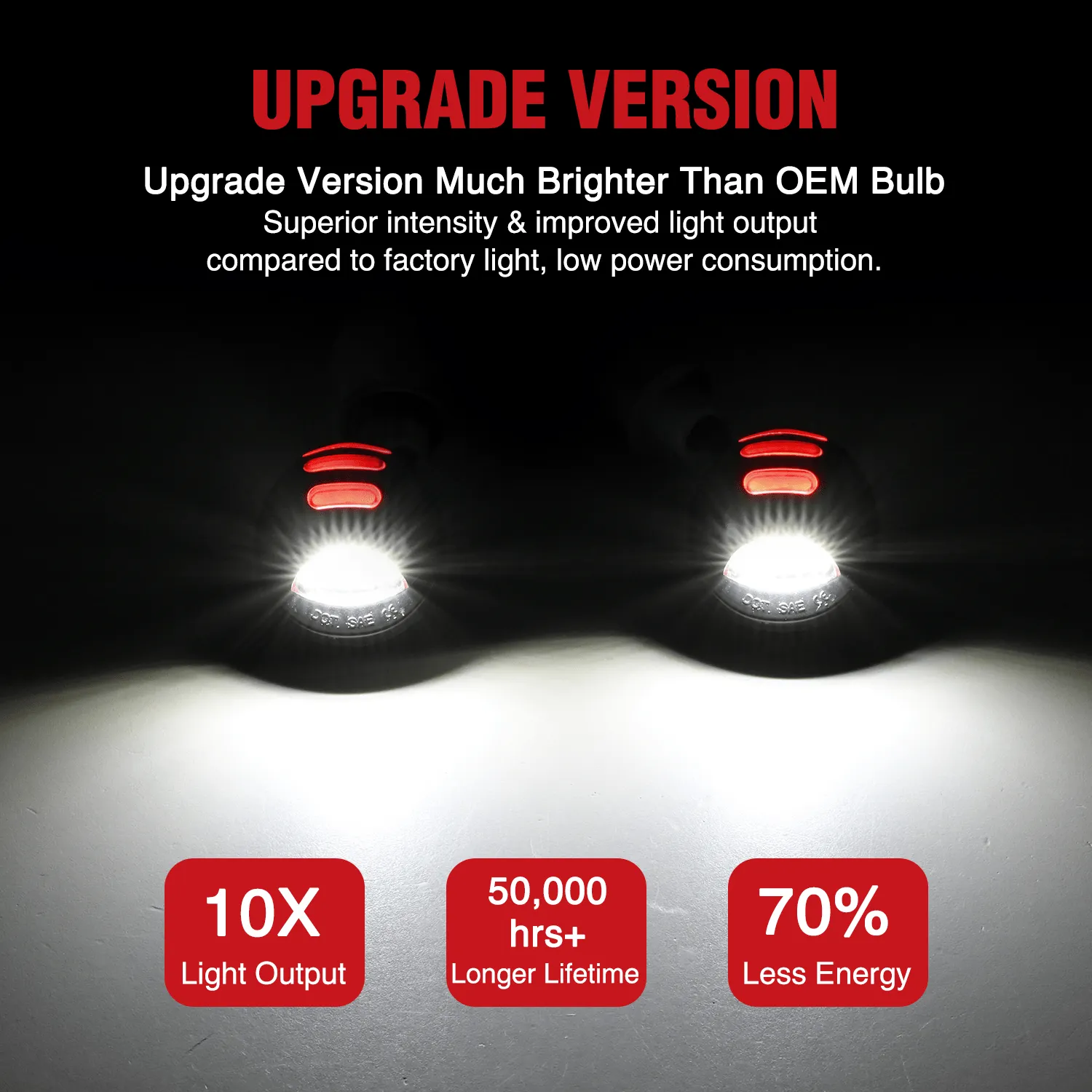 License Plate Lights Compatible with 1990-2003 2004 2005-2008 2009 2010 2011 2012 2013 2014 Ford F150 1999-2016 F250 F350 F450 F550 Super Duty with Red OLED Neon Tube 6000K White 2PCS Pack