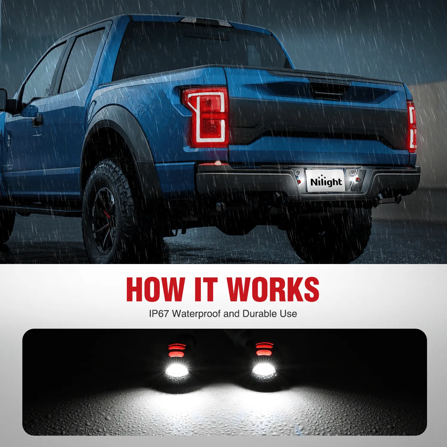 License Plate Lights Compatible with 1990-2003 2004 2005-2008 2009 2010 2011 2012 2013 2014 Ford F150 1999-2016 F250 F350 F450 F550 Super Duty with Red OLED Neon Tube 6000K White 2PCS Pack