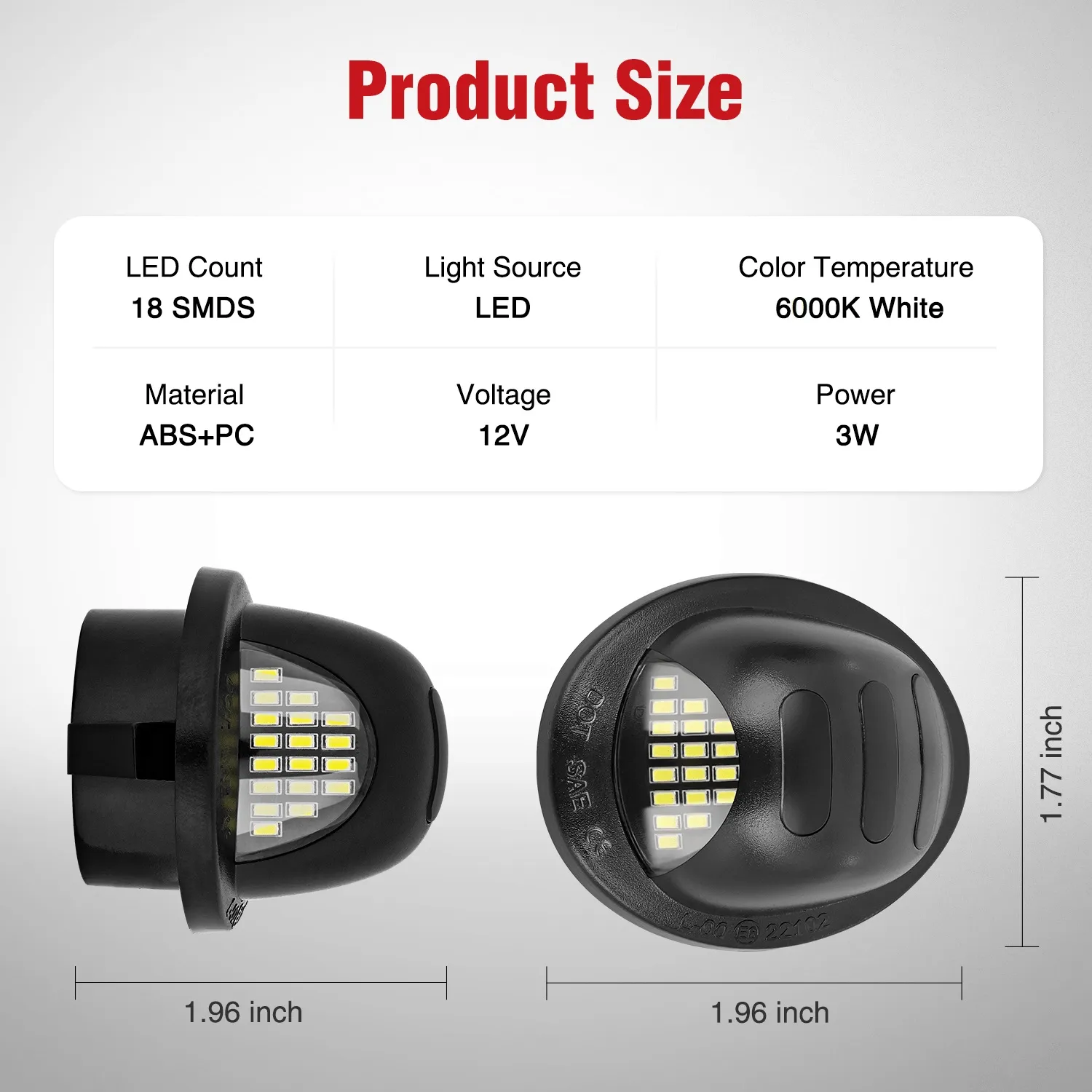 License Plate Lights Compatible with 1990-2003 2004 2005-2008 2009 2010 2011 2012 2013 2014 Ford F150 1999-2016 F250 F350 F450 F550 Super Duty with Red OLED Neon Tube 6000K White 2PCS Pack