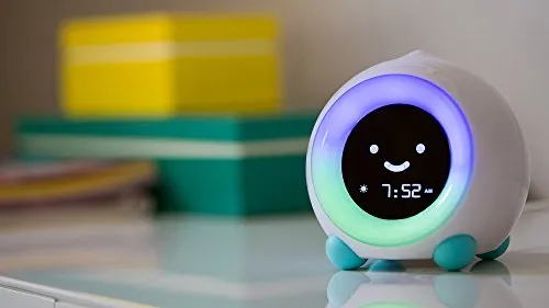 LittleHippo Mella: All-in-One Kids Trainer, Alarm Clock, Night Light & Sleep Sounds Machine. Encourage Sleep Training with Toddler Alarm Clock, Timer Night Light, Cute Kids Room Decor - Tropical Teal