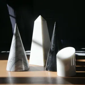 Marble Pyramid - Marble shelf objects