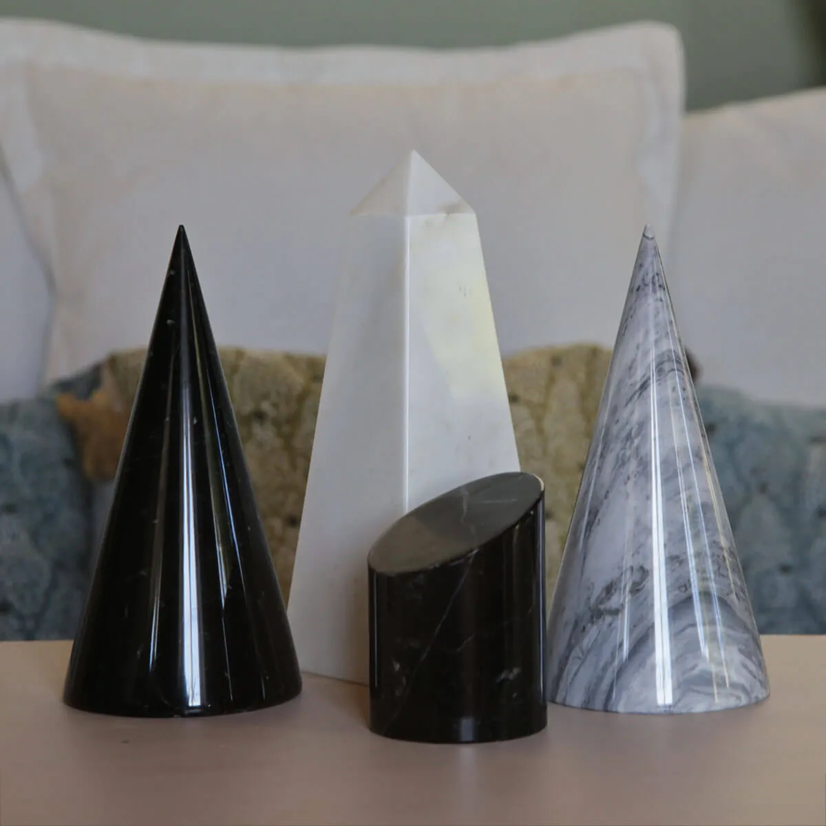 Marble Pyramid - Marble shelf objects