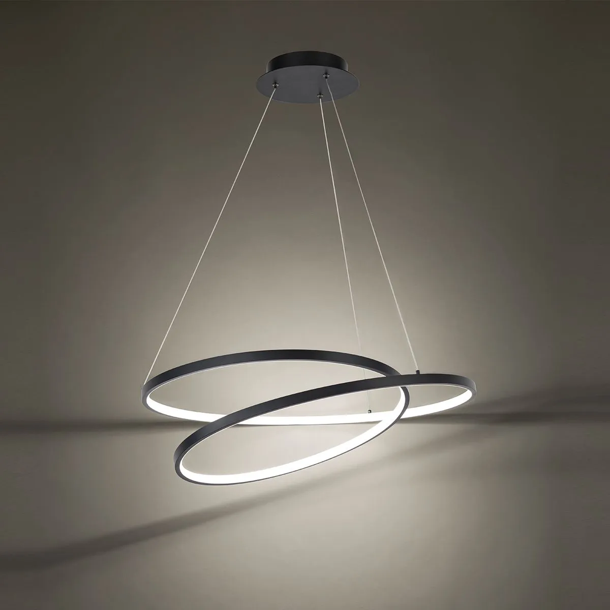 Marques 28 in. LED Pendant Light Black Finish