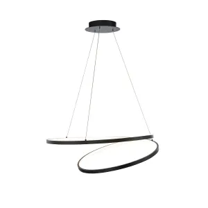 Marques 28 in. LED Pendant Light Black Finish