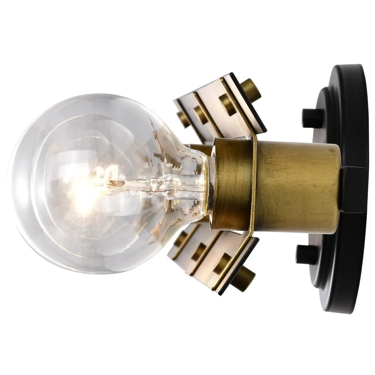 Marsden 22 in. 3 lights Bathroom Vanity Light Matte Black and Natural Brass Finish