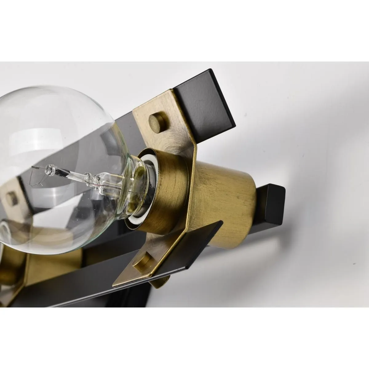 Marsden 22 in. 3 lights Bathroom Vanity Light Matte Black and Natural Brass Finish