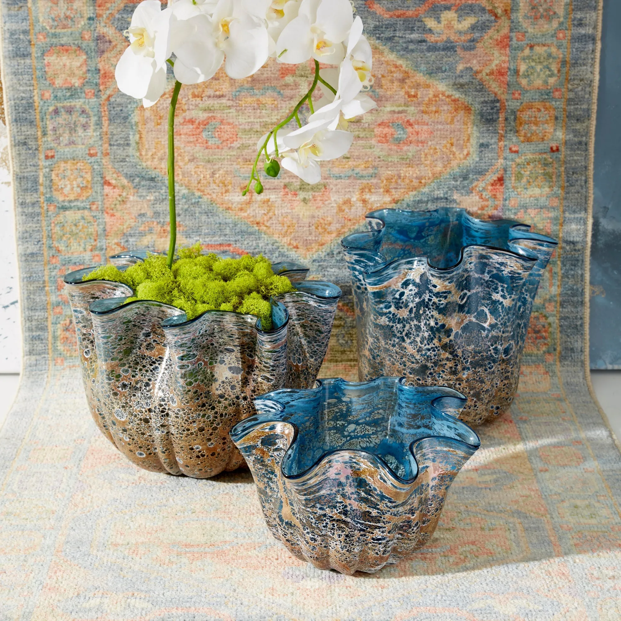Meduse Vase|Blue - Medium by Cyan