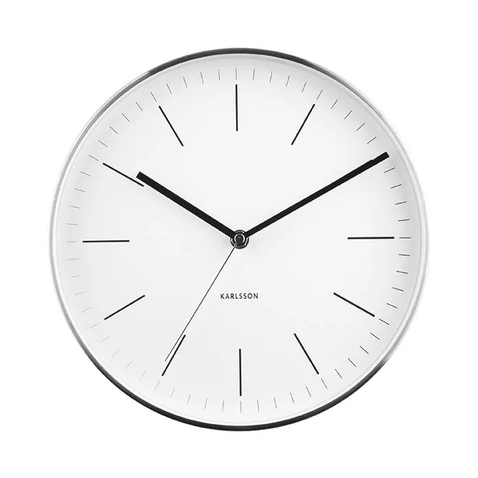 Minimal Wall Clock - White (27.5cm)