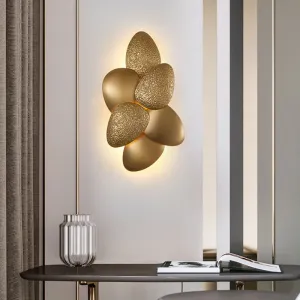 Modern Stainless Steel Squama Wall Light with Gold Accents - 3/6 Lights - Bedroom Sconce Fixture