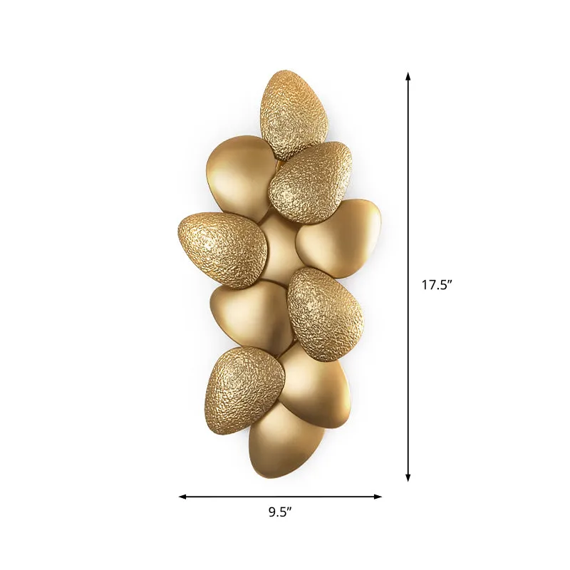 Modern Stainless Steel Squama Wall Light with Gold Accents - 3/6 Lights - Bedroom Sconce Fixture