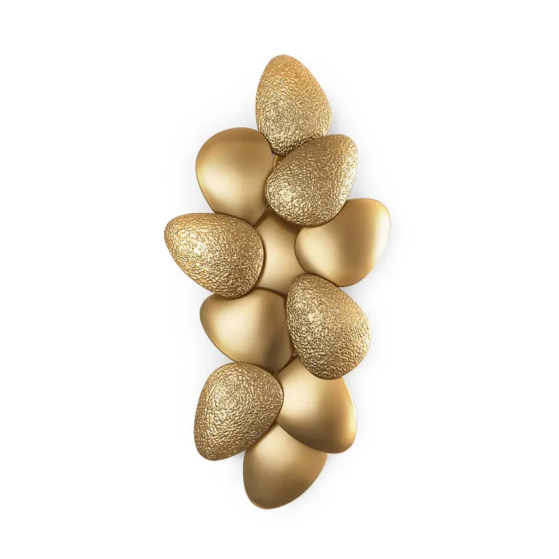 Modern Stainless Steel Squama Wall Light with Gold Accents - 3/6 Lights - Bedroom Sconce Fixture