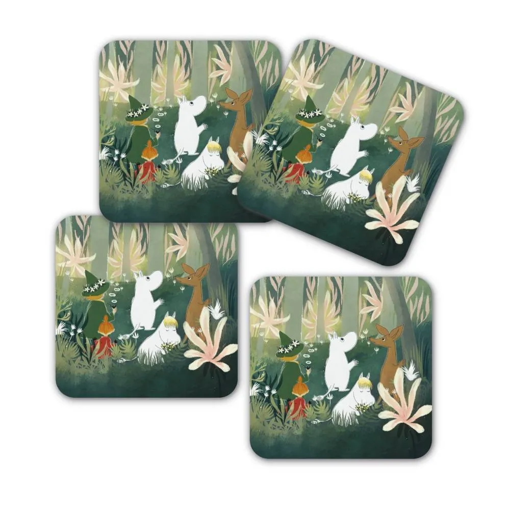 Moomin Forest Glass Coasters 4-pack –  Opto Design