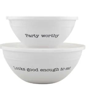 Mud Pie Melamine Bowl with Lid Set
