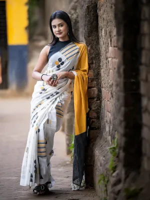 Multicolor Geometry Saree