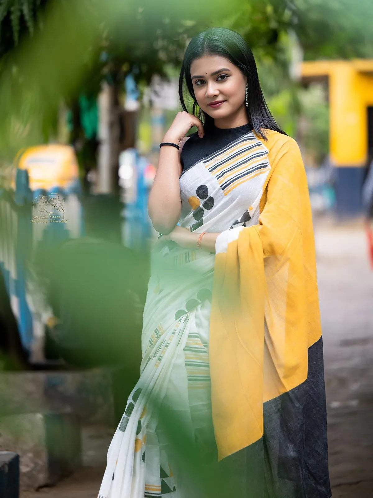 Multicolor Geometry Saree