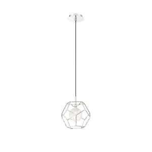 Norway 11 in. LED Pendant Light Chrome Finish