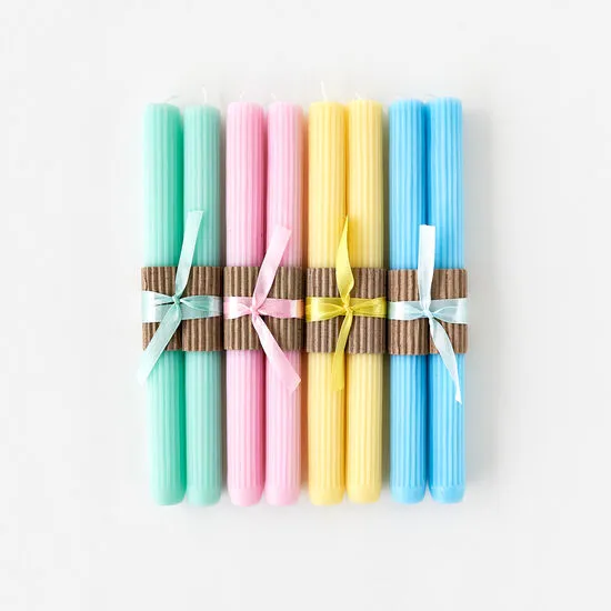 Pastel Taper Candles
