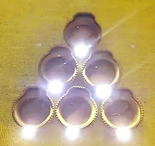 Prisma Collection LED Light Floating Diya with Water Sensor, No Electricity Needed (White) - Pack of 6