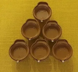 Prisma Collection LED Light Floating Diya with Water Sensor, No Electricity Needed (White) - Pack of 6