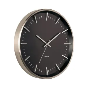 Raised Batons Wall Clock - Black/Silver (35cm)