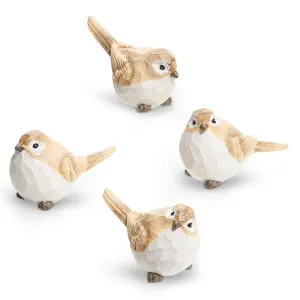 Raz Imports 2024 Natural Appeal 3.5" Tan And White Bird, Asst of 4