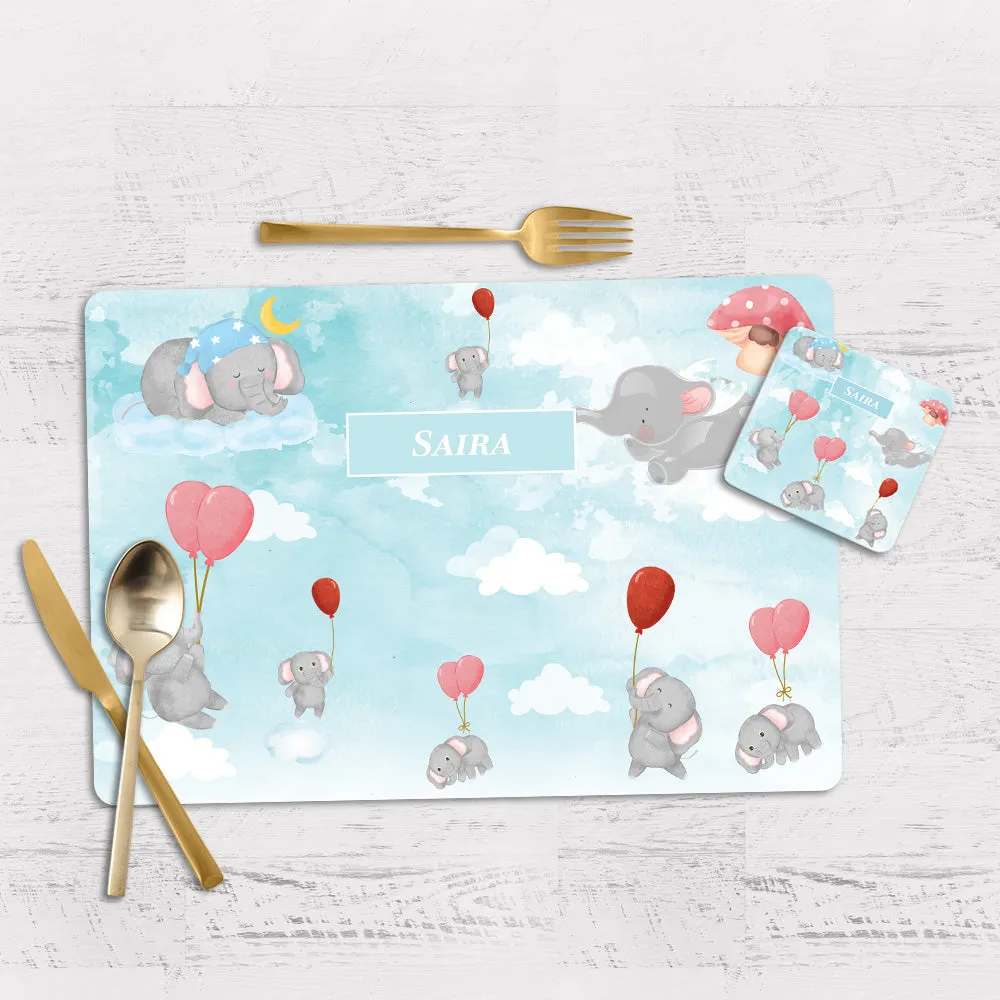 Red Balloon Ellie Tableware Set (kids) (4 Placemats & 4 Casters)