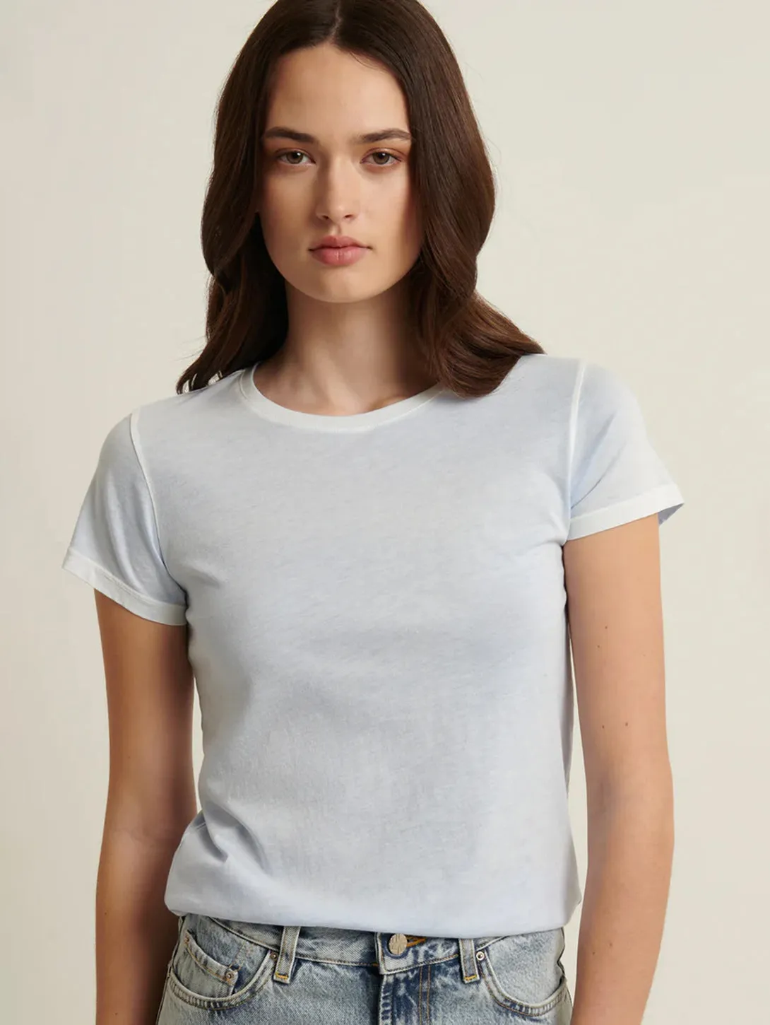 Reverse Spray Pima Tee - Powder Blue