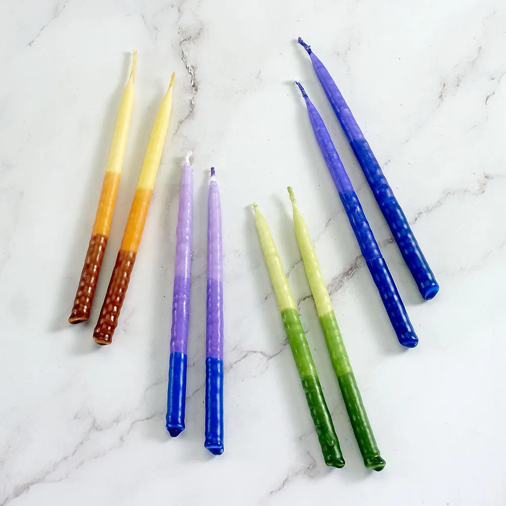 Rite Lite Hanukkah Candles 24pk - ColorChoice Multi Tri-Coloured