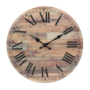 Roman Numeral Wooden Clock - 14 Inch