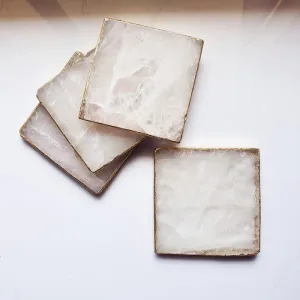 Rose Quartz Square Coaster| Set of 2