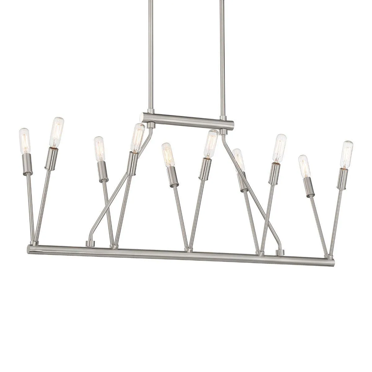 Royalty 32 in. 10 Lights Pendant Light Brushed Nickel finish