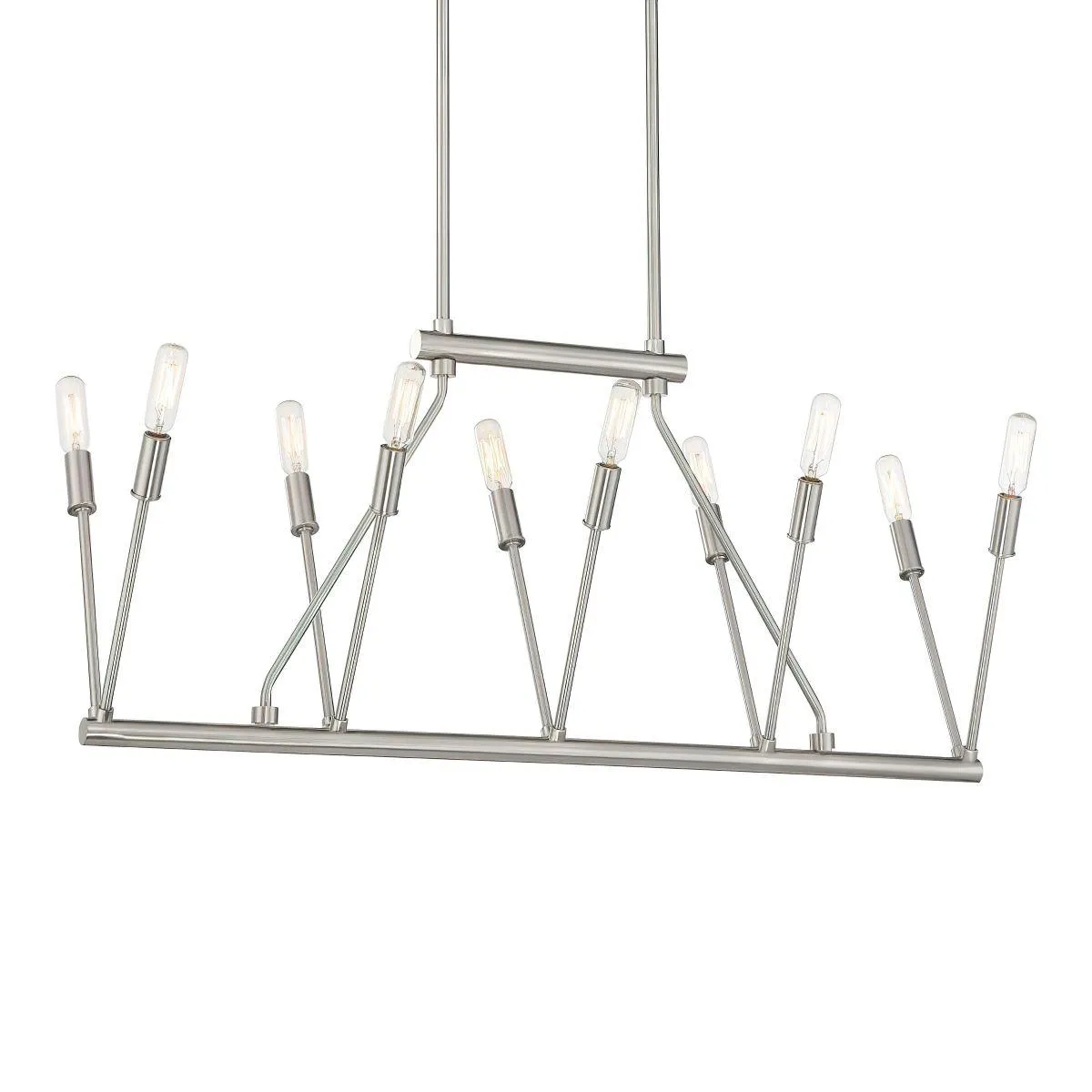 Royalty 32 in. 10 Lights Pendant Light Brushed Nickel finish