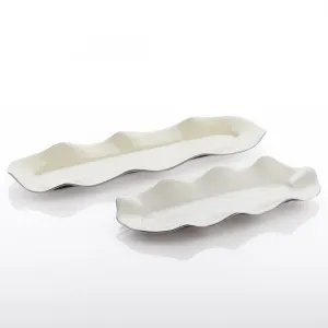Ruffled Long Trays Oyster - Final Sale