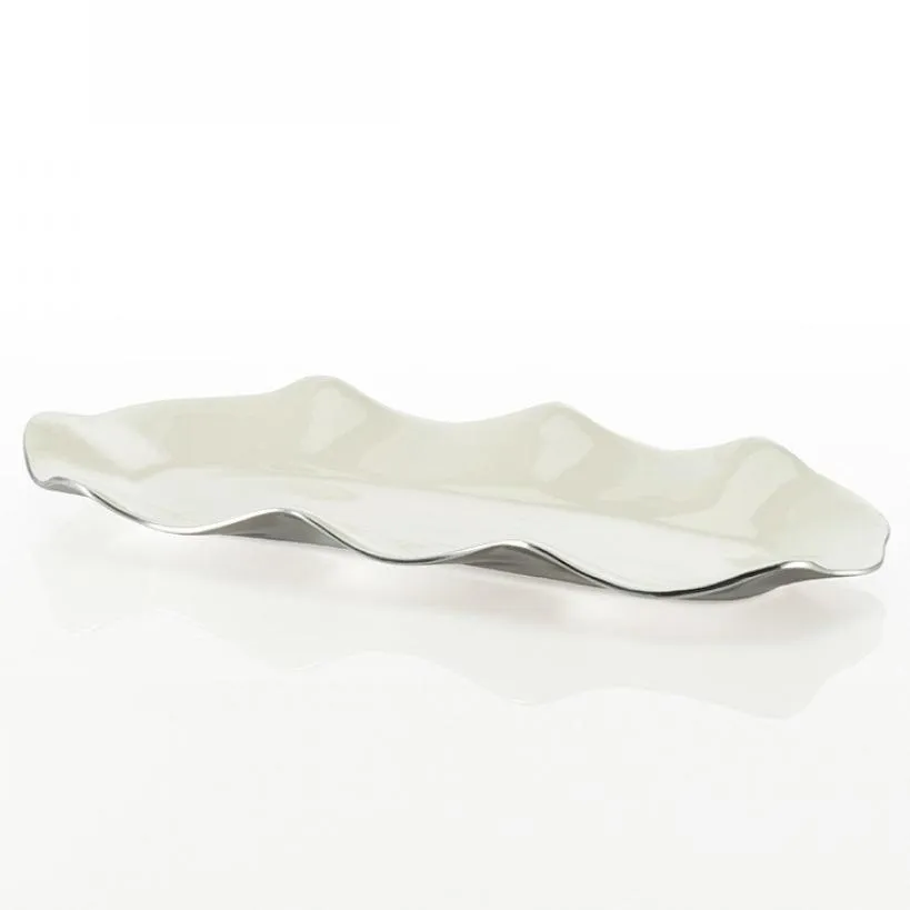 Ruffled Long Trays Oyster - Final Sale