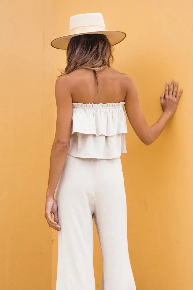 San Clemente Crop Top White