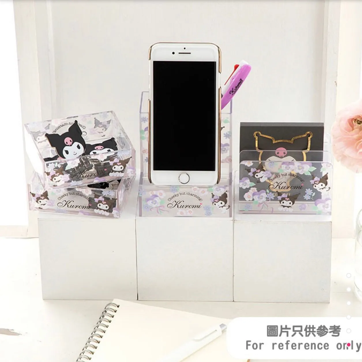 Sanrio Clear Stackable Trays (2 pc set) (Kuromi, Cinnamoroll, My Melody, Hello Kitty)