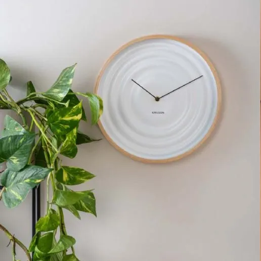 Scandi Ribble Clock – White (31cm)