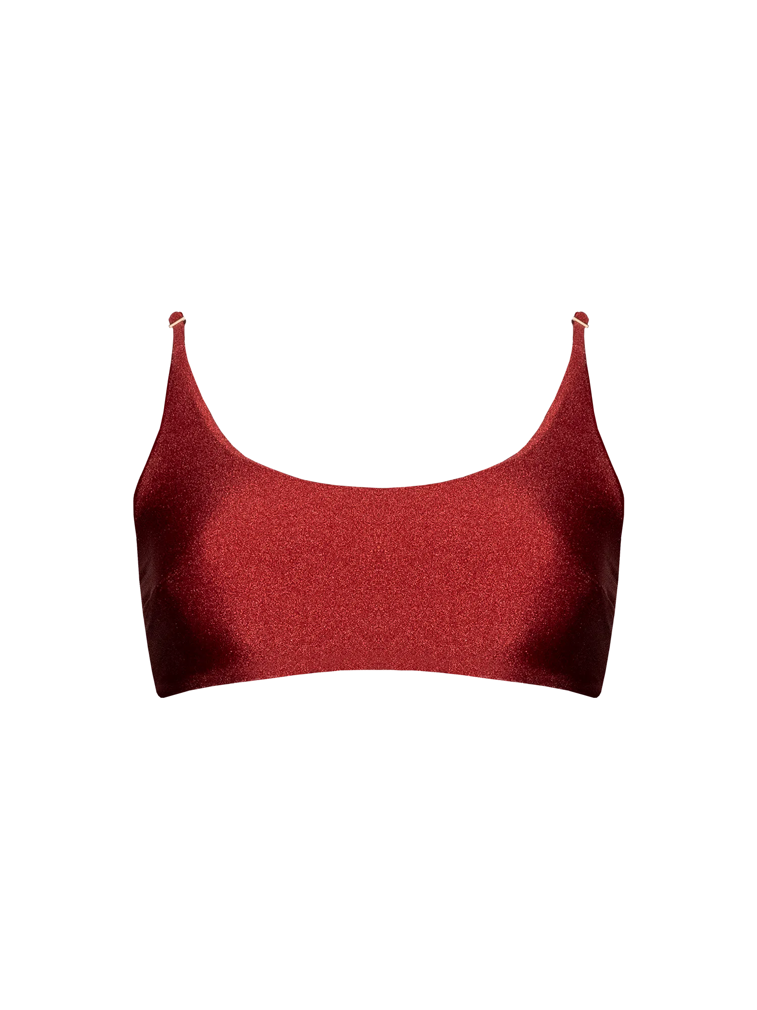 Second Skin | Shimmer ~ Classic Cami Bikini Top - Garnet Red