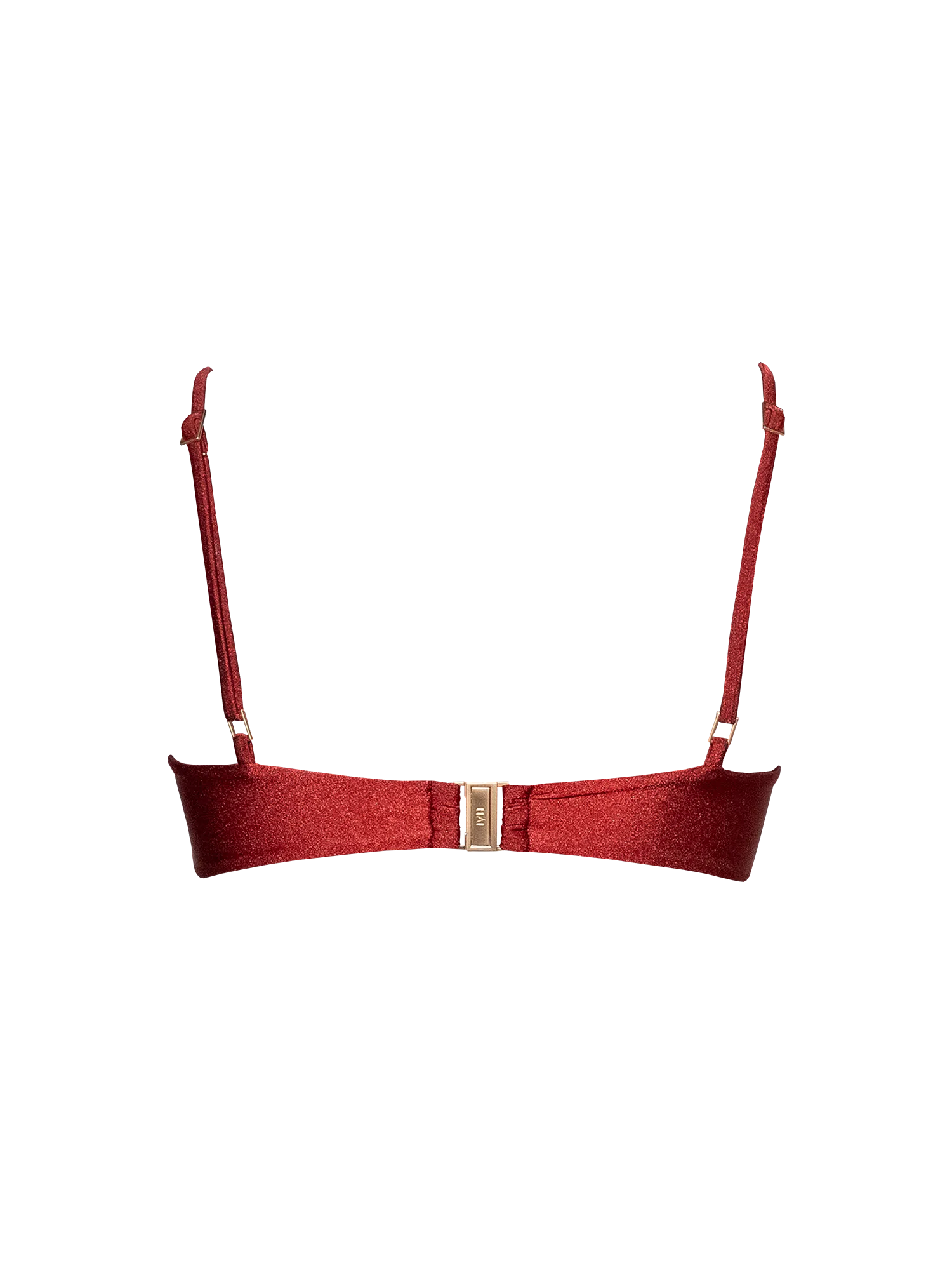Second Skin | Shimmer ~ Classic Cami Bikini Top - Garnet Red