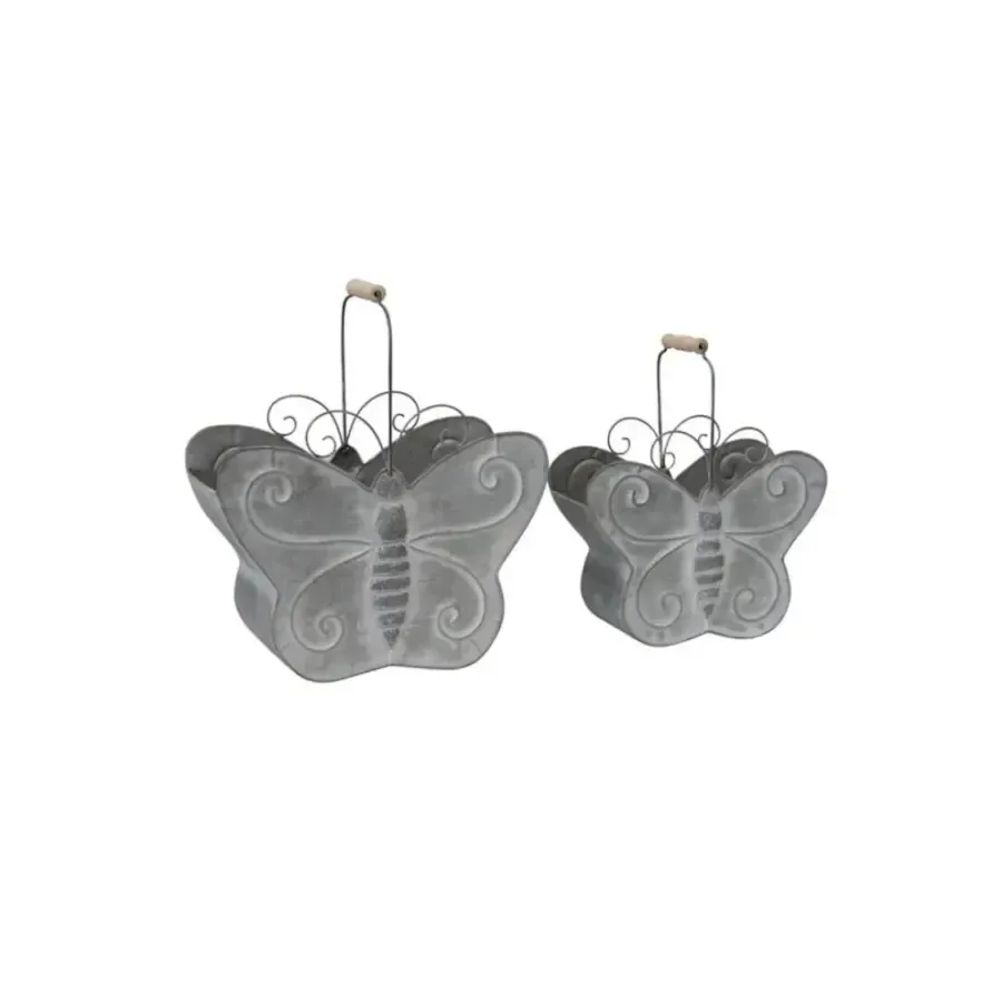 Set of 2 Nested Butterfly Planters