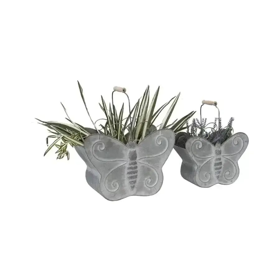 Set of 2 Nested Butterfly Planters