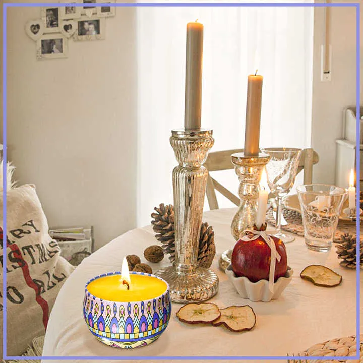 Set of Smokeless Soy Wax Scented-مجموعة من الشموع