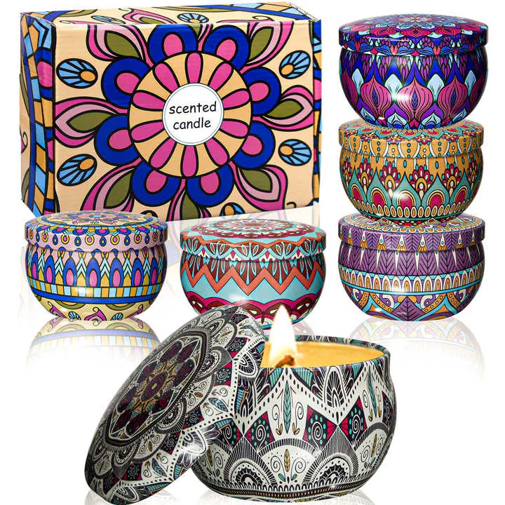 Set of Smokeless Soy Wax Scented-مجموعة من الشموع