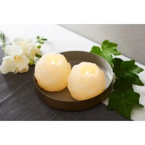 Sirius Helene flower candle, set of 2