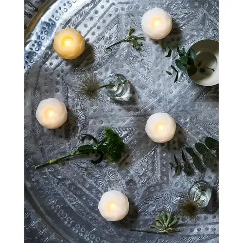 Sirius Helene flower candle, set of 2