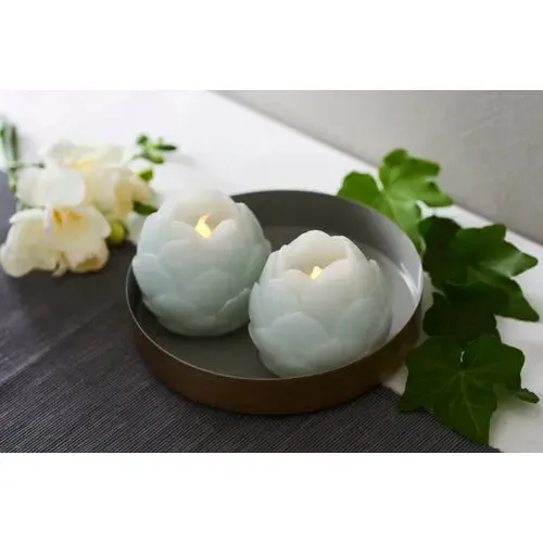 Sirius Helene flower candle, set of 2