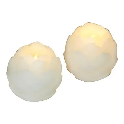 Sirius Helene flower candle, set of 2